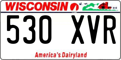 WI license plate 530XVR