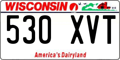 WI license plate 530XVT