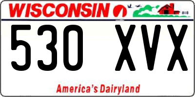 WI license plate 530XVX