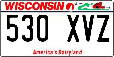 WI license plate 530XVZ