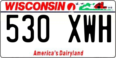 WI license plate 530XWH