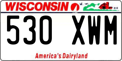WI license plate 530XWM