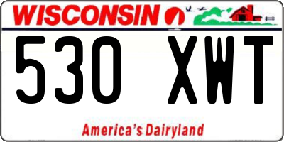 WI license plate 530XWT