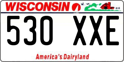 WI license plate 530XXE