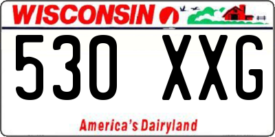 WI license plate 530XXG