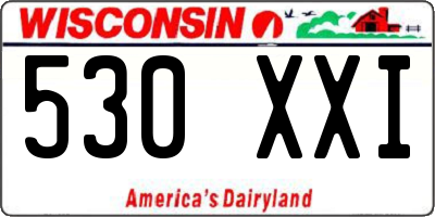 WI license plate 530XXI