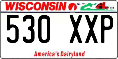 WI license plate 530XXP
