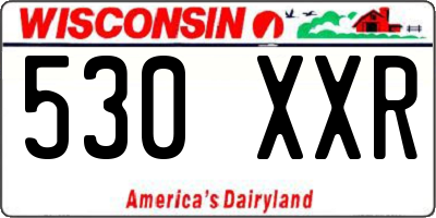 WI license plate 530XXR