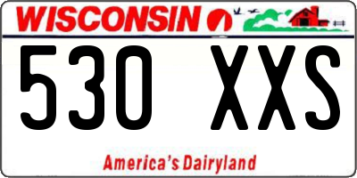 WI license plate 530XXS