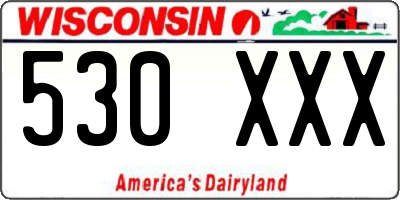 WI license plate 530XXX