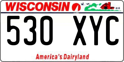 WI license plate 530XYC