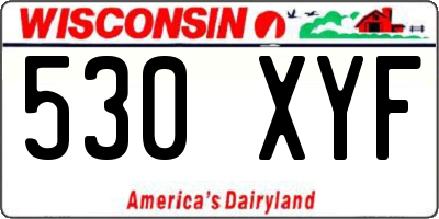 WI license plate 530XYF
