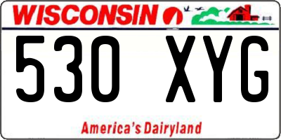 WI license plate 530XYG