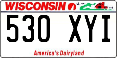 WI license plate 530XYI