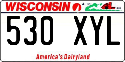 WI license plate 530XYL