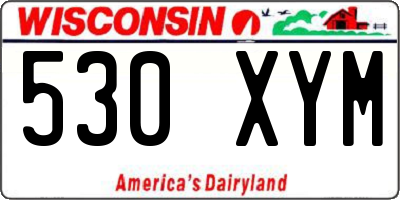 WI license plate 530XYM