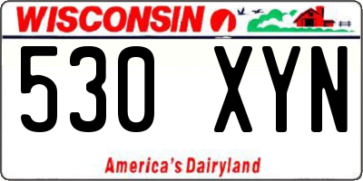 WI license plate 530XYN
