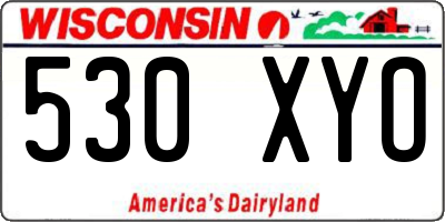 WI license plate 530XYO