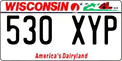 WI license plate 530XYP