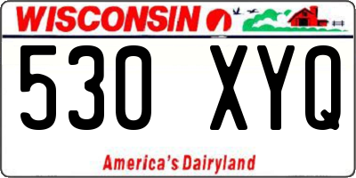 WI license plate 530XYQ
