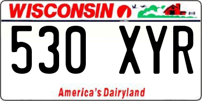 WI license plate 530XYR