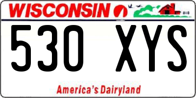 WI license plate 530XYS