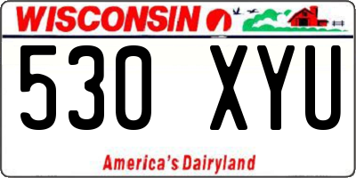 WI license plate 530XYU