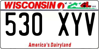 WI license plate 530XYV