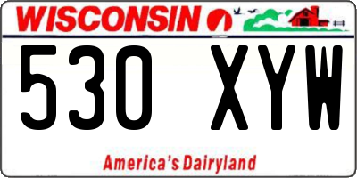 WI license plate 530XYW