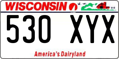 WI license plate 530XYX