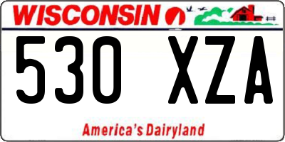 WI license plate 530XZA