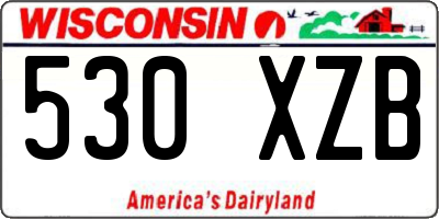 WI license plate 530XZB