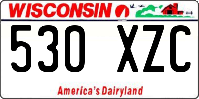 WI license plate 530XZC
