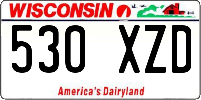 WI license plate 530XZD
