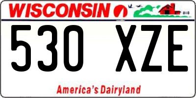 WI license plate 530XZE