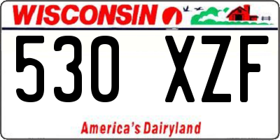 WI license plate 530XZF