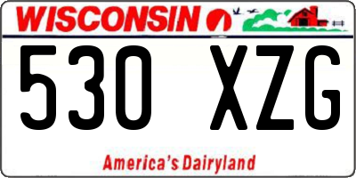 WI license plate 530XZG