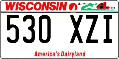 WI license plate 530XZI