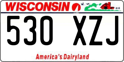 WI license plate 530XZJ