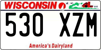 WI license plate 530XZM