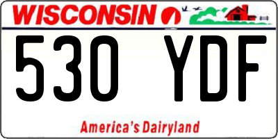 WI license plate 530YDF