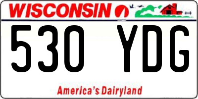 WI license plate 530YDG