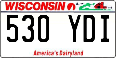 WI license plate 530YDI