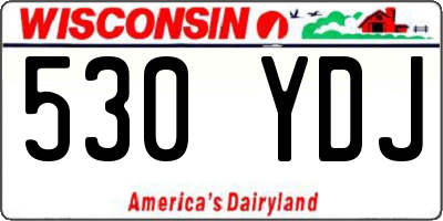 WI license plate 530YDJ