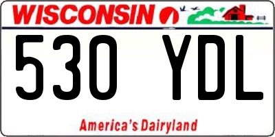 WI license plate 530YDL