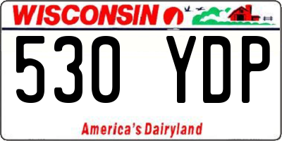 WI license plate 530YDP