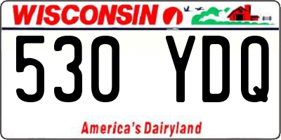 WI license plate 530YDQ