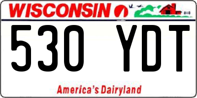 WI license plate 530YDT