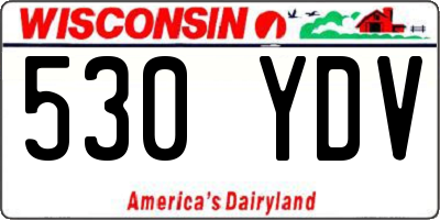 WI license plate 530YDV