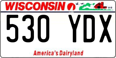 WI license plate 530YDX
